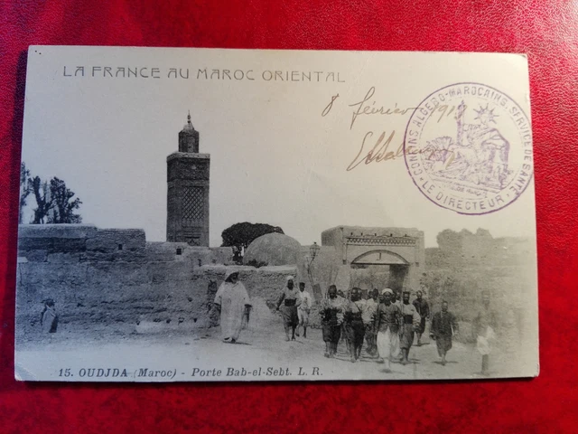 Magnifique CPA animée - Maroc - Oudjda - Porte Bab el Sebt