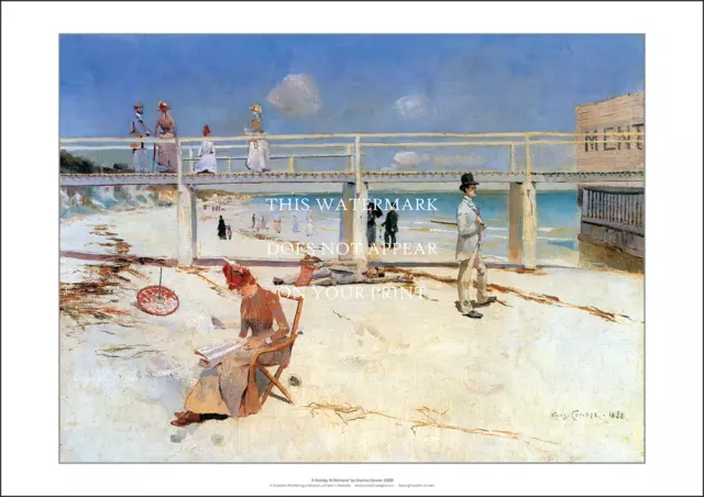 A Holiday At Mentone A2 Art Print – Charles Conder Artwork – 59 x 42 cm Poster