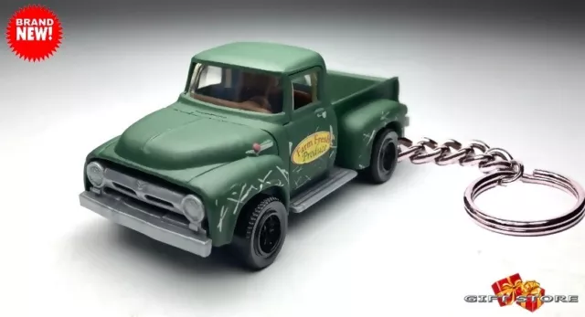 🎁 RARE KEY CHAIN GREEN FORD F100 FARM PICKUP TRUCK F CUSTOM Ltd GREAT GIFT 🎁🎁