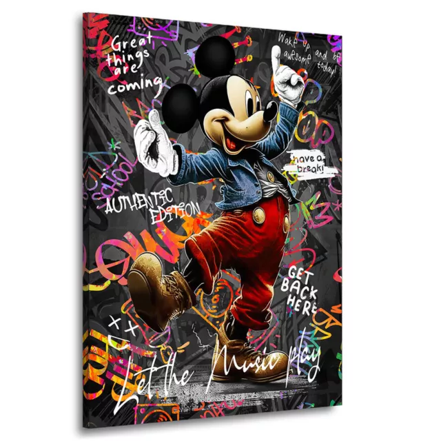 Leinwandbild Micky Maus Dance Comic Pop Art Lifestyle Wandbild Wohnzimmer Bild 3
