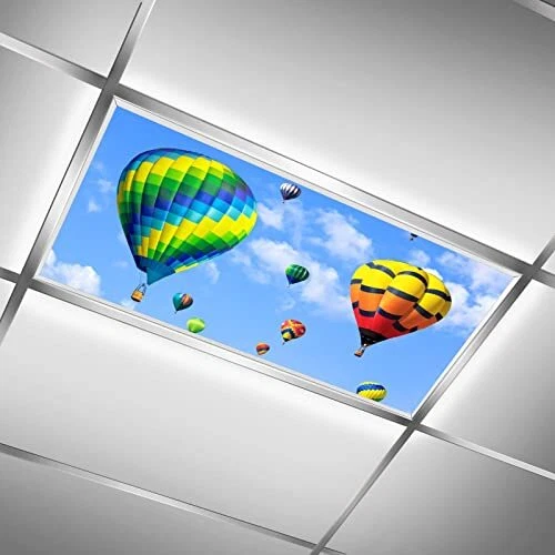 Fluorescent Light Covers for Ceiling Lights Classroom Office 4' x 2'...