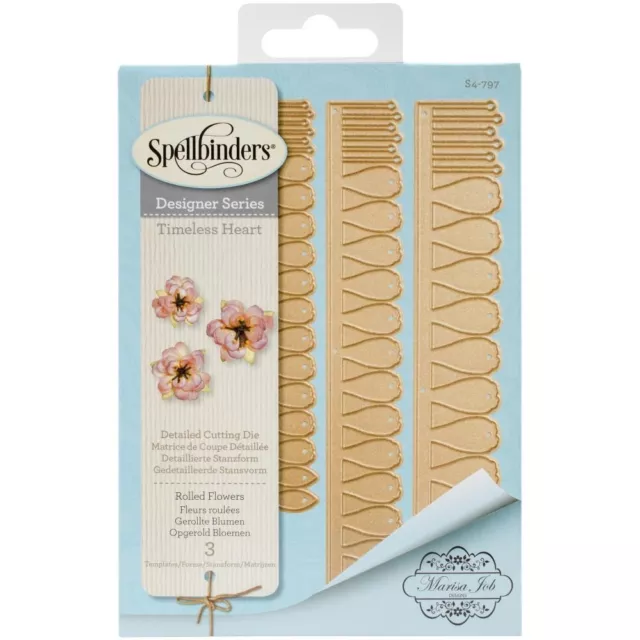 Spellbinder Timeless Heart Designer Series - Rolled Flowers. . Rrp$33.30 2