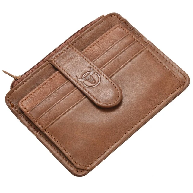 Men Wallet Business Card Holder leather pickup package bus card holder Slim lh