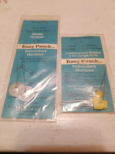 Máquina de bordar Easy Punch 4 agujas de repuesto 8303ABC y roscos 8302