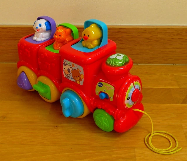 VTECH POPUP/PEEKABOO FRIENDS Pull Along Train (Manual Skills/Music