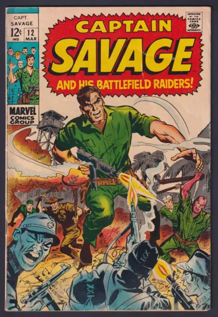 Captain Savage #12 Silver Age VG 4.0 Marvel Comic - Mar 1969