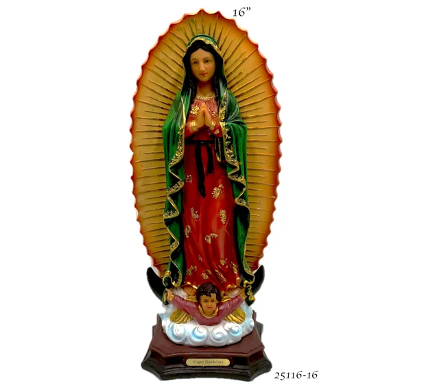 VIRGEN DE GUADALUPE 16”,Our Lady Of Guadalupe Resin Statue 59.99
