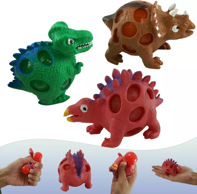 Zerdrückbares Spielzeug drückbar Dinosaurier Netz Kugeln Stressabbau Kinder Tier Dino Geschenke
