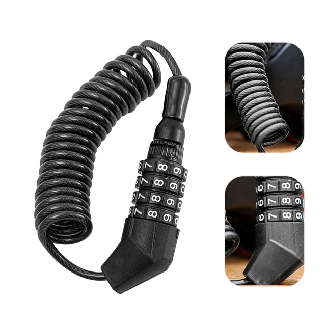 Antivol Moto Câble Acier Anti Vol Velo Solide Antivol Pliable Pour Vélo, Combinaison à 4 Chiffres, Protection Antivol Extra élevée, Acier Antivol Vélo Code Moto