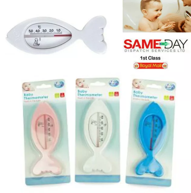 New Safety Baby Fish Shaped Floating Thermometer Water Temperature Random Colour