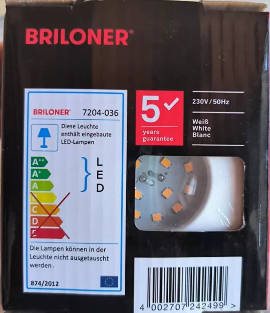 Briloner LED Einbauleuchten Attach weiß, 3er Set  Einbaustrahler Deckenspots