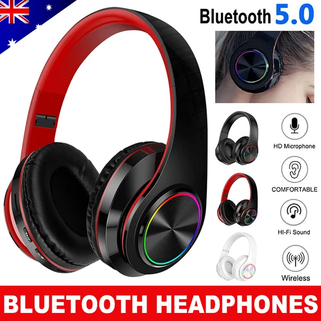 Wireless Headset Bluetooth Headphones Stereo Noise Cancelling Folding Earphones