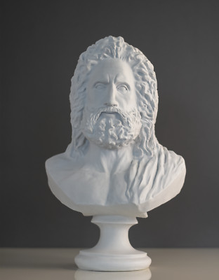 LARGE ZEUS SCULPTURE Statue,15 Inches Zeus Statue, King of Gods Bust