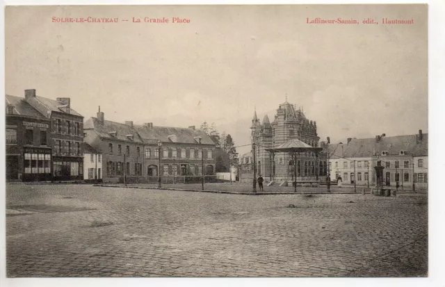 SOLRE LE CHATEAU Nord CPA 59 la grande place - l'hotel du lion d'or