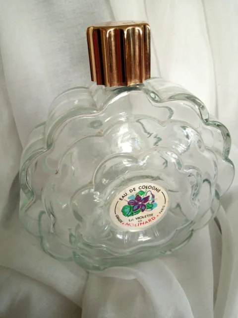 Ancien Flacon de Parfum - " LA VIOLETTE " - MOLINARD - Eau de Cologne - 850 ml.