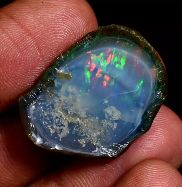 100 % Natural Ethiopian Opal Raw, Multi Red Fire Big Opal Rough 21.20 Cts OOP-86