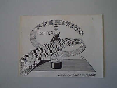 advertising Pubblicità 1931 BITTER CAMPARI