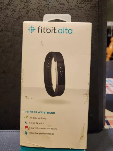 Fitbit Alta Fitness Wristband Activity Tracker Black Small-larg Watch Brand New