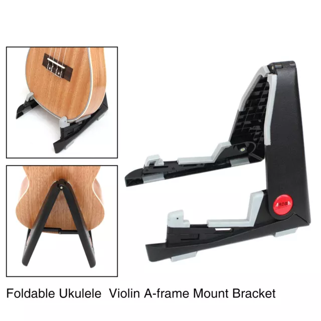 AROMA Foldable Ukulele Violin Mandolin Stand A-Frame Holder Musical Hangers