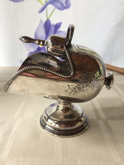 Silver Plate Sugar Scuttle & Scoop COMPLETE SET - Made in England