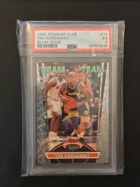 + Tim Hardaway 1992-93 Stadium Club Beam Team #14 - PSA 5 - NBA Basketball Card