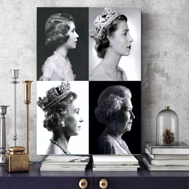 Queen Elizabeth II 2nd All Ages Memorabilia Picture Wall Canvas or Poster Print