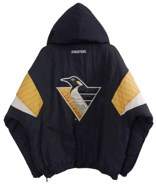 Vintage 90s Pittsburgh Penguins Starter Jacket Pullover Puffer Men's Large