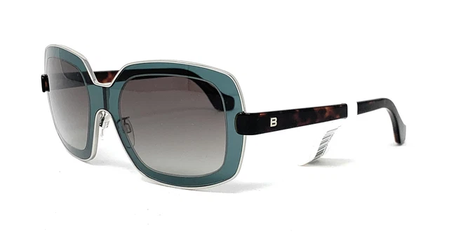 Gafas de sol para mujer Balenciaga BA0063 93-F verde claro brillante 55 mm