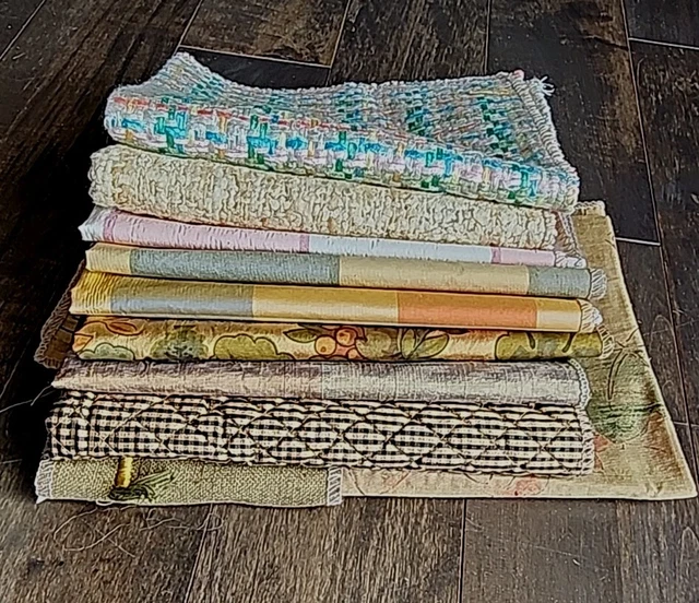 EJ Victor 100% Silk Upholstery Fabric Lot of 9 Swatches