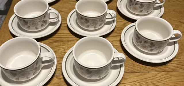 Five Marks & Spencer Autumn Leaves Tableware Breakfast Cups & Saucers