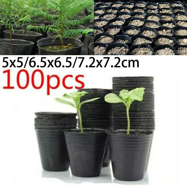 100 pièces plastique jardin d'enfants pot semis plante à fleurs plantes jardinage