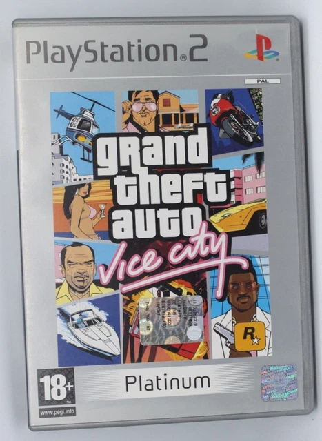 Gta Grand Theft Auto Vice City Platinum Playstation 2 Ps2 Con Libretto E Mappa