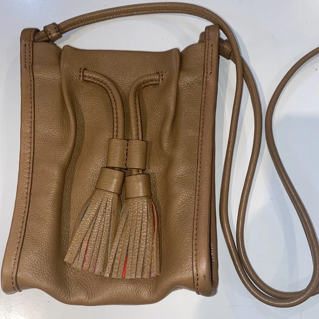 FOSSIL Claire Mini Tech Crossbody Bag Brown Genuine LEATHER New W/O Tags