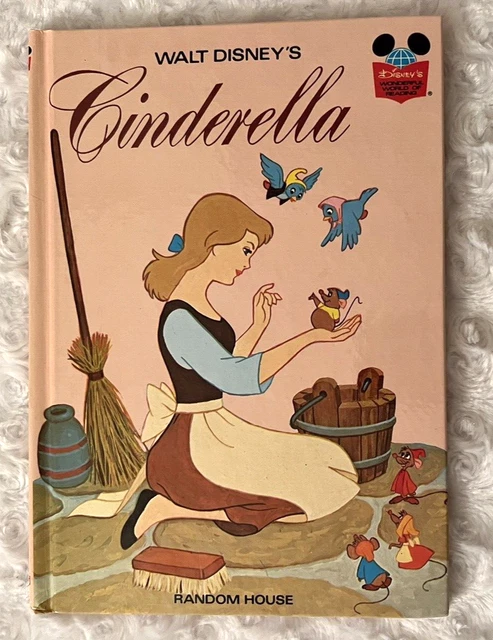 Walt Disney Cinderella Hardcover Book Vintage 1974