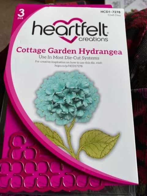 Heartfelt  Creations Cottage Garden Hydrangea stamp and die sets