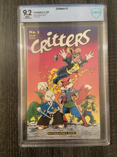 Critters #1 (Fantagraphics 1986) CBCS 9.2 *White Pages* Early Usagi Yojimbo