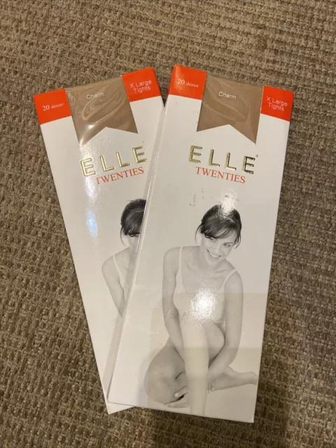 Elle Panache X Large Tights Mink One Size 20 Denier - 2 Pairs