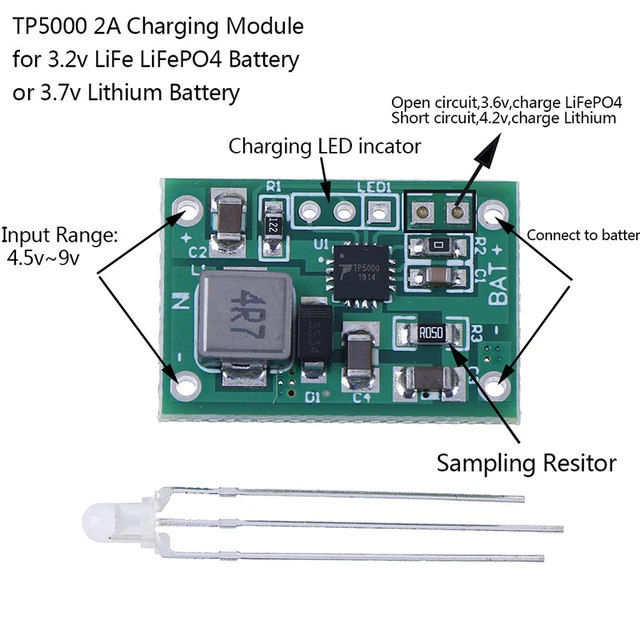 TP5000 3.6V/4.2V CHARGER Module Lithium ion LiFePO4 Battery Charging 3 ...