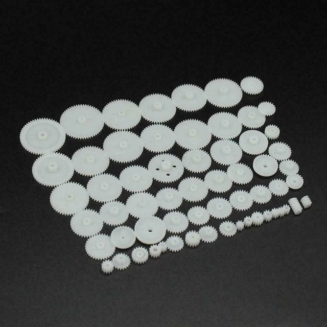 Set ingranaggi plastica 58 pezzi Kit robot ingranaggi motore dell'albero Gioc э/