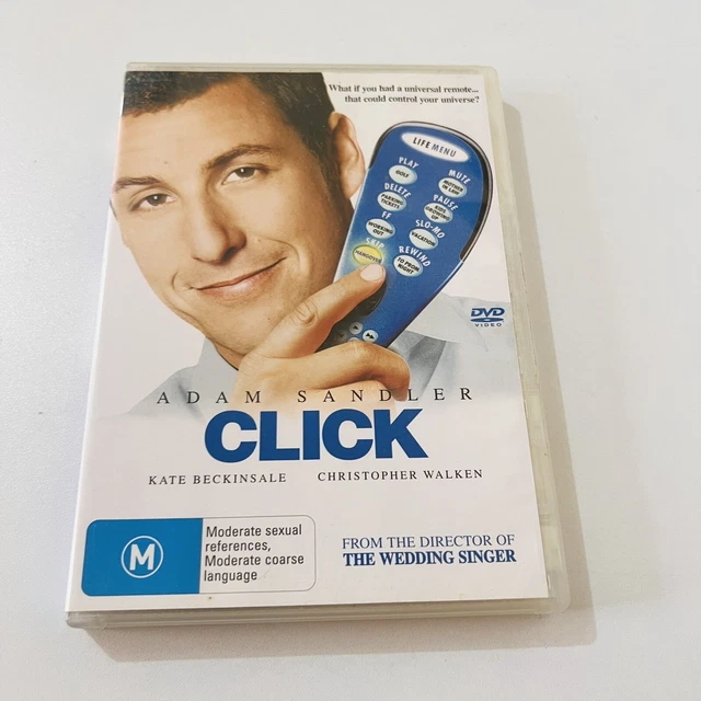Click Movie Dvd Region 4 Adam Sandler Kate Beckinsale Christopher Walken