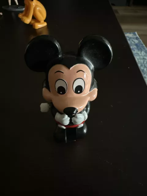 Walt Disney Productions Mickey Mouse Walking Wind Up Toy Figure Tomy