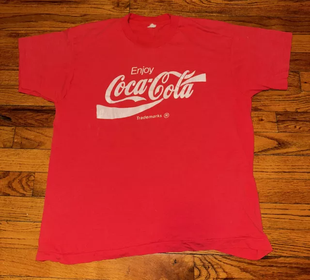 Vintage Single Stitch Enjoy Coca-Cola T Shirt Screen Savers Tag Size Medium