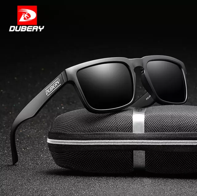 DUBERY Men Polarized Square Sunglasses UV400 Outdoor Driving Cycling Glasses Hot