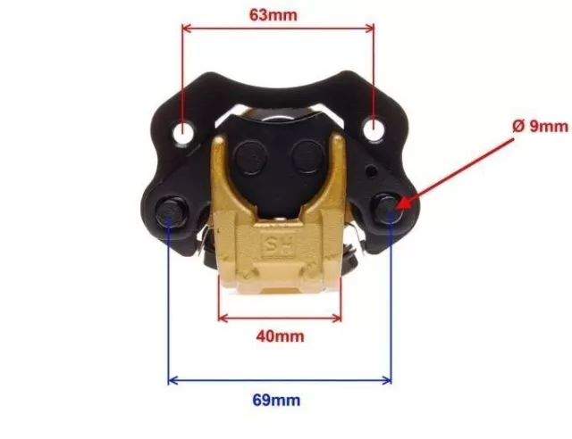 Étrier de frein avant gauche ATV 200 Brake caliper front left