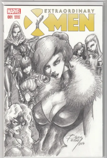 Extraordinary X-Men #1 NM (2016) Sketch Edition Sketched by Oliver Puzon