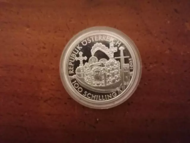 Österreich 100 Schilling 2001 " Hl. römisches Reich" PP Originalkapsel