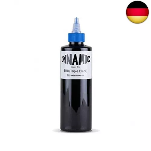 DYNAMIC Tattoofarbe, Schwarz (Triple Black), 240 ml