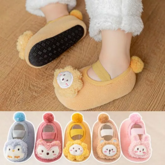 Newborn Baby Girls Boys Toddlers Soft Fur Warm House Slippers Cotton Socks Shoes