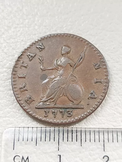 A 1773 George III One Farthing Coin