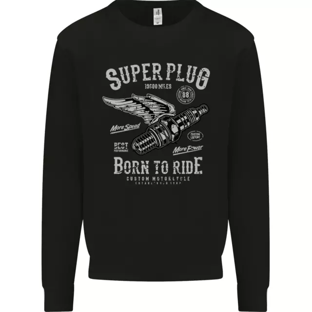 Felpa Maglione Maglione Maglione Moto Cafe Racer Biker Moto Super Plug